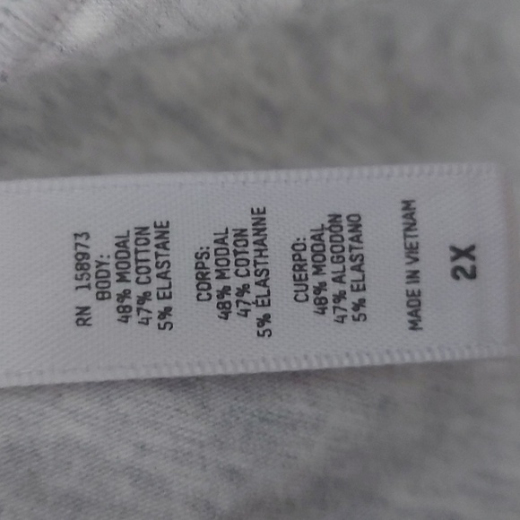 Skims High Neck Boyfriend Tank Light Heather Gray Siz 2X - Picture 4 of 5